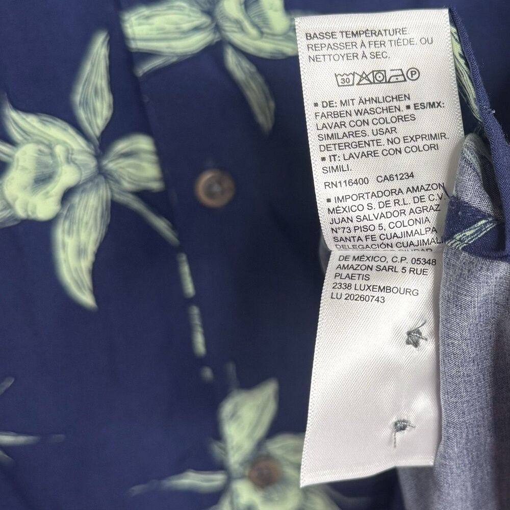 28 Palms Hawaiian Shirt Mens XL Floral Palm Tree Tropical Short Sleeve Flowy - Picture 5 of 6